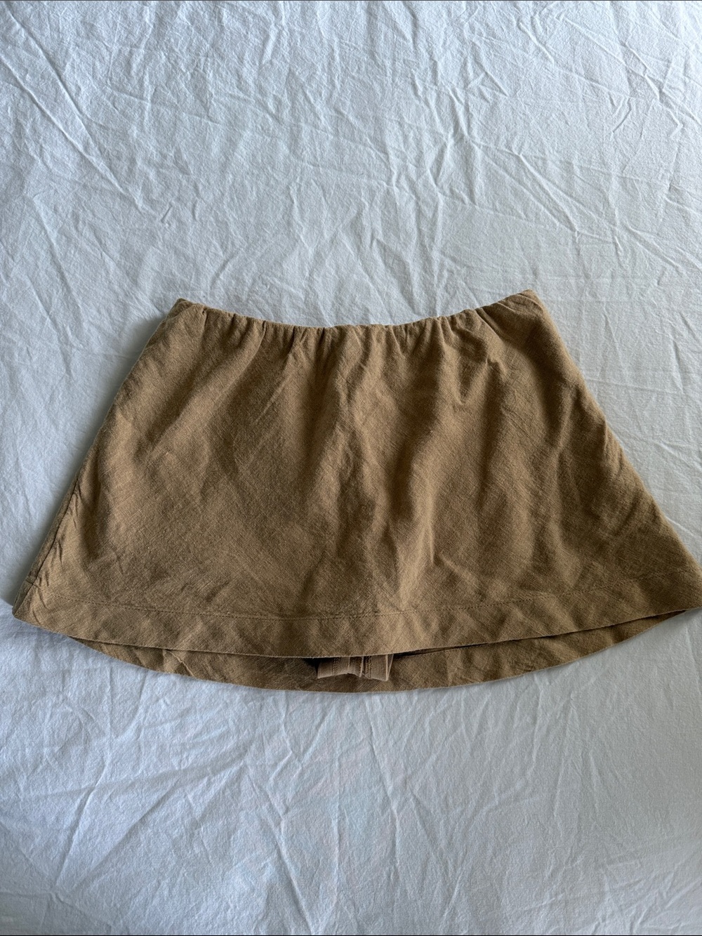 Free People Tan A-Line Mini Skirt